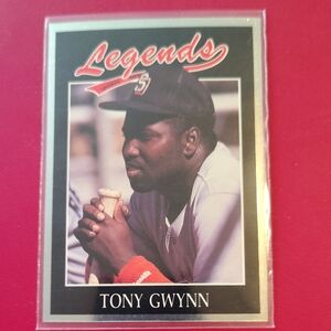 Tony Gwynn 1991 Legends Sports Memorabilia Silver Border #53 San Diego Padres